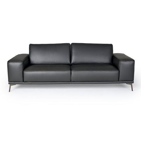 Lamod Italia Soho Italian Grey Nirvana Fume Leather Sofa Model VGDTSOHO-SF-GREY-S