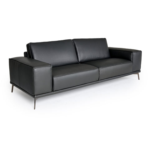 Lamod Italia Soho Italian Grey Nirvana Fume Leather Sofa Model VGDTSOHO-SF-GREY-S