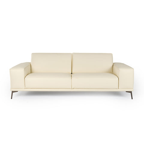 Lamod Italia Soho Italian Ivory Leather Sofa Model VGDTSOHO-SF-IVORY-S
