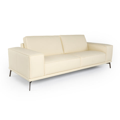 Lamod Italia Soho Italian Ivory Leather Sofa