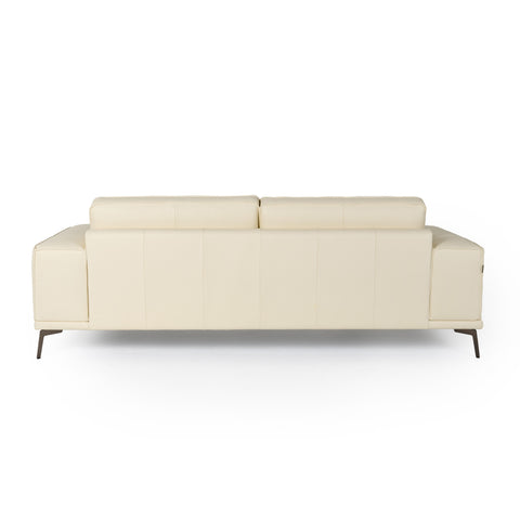 Lamod Italia Soho Italian Ivory Leather Sofa Model VGDTSOHO-SF-IVORY-S