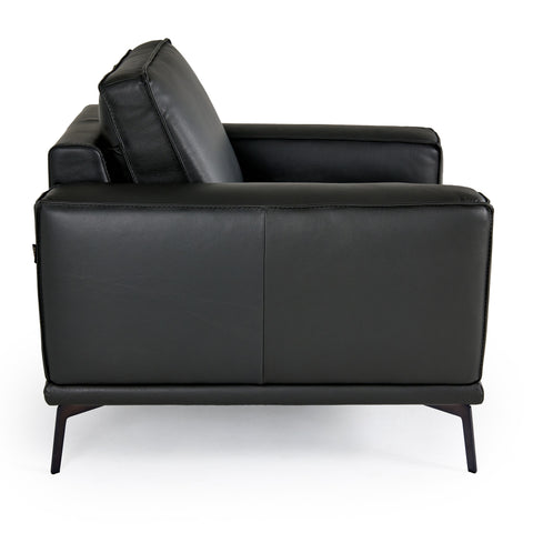 Lamod Italia Soho Italian Grey Leather Armchair Model VGDTSOHO-GREY-CHR