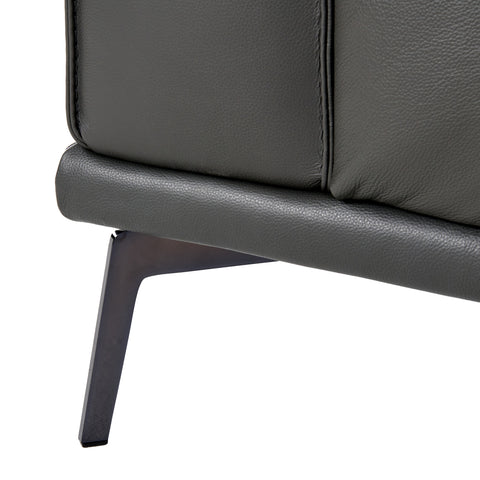 Lamod Italia Soho Italian Grey Leather Armchair Model VGDTSOHO-GREY-CHR