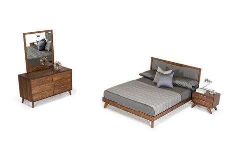 Nova Domus Soria Mid Century Grey & Walnut Bedroom Set Model VGMASORIA-SET