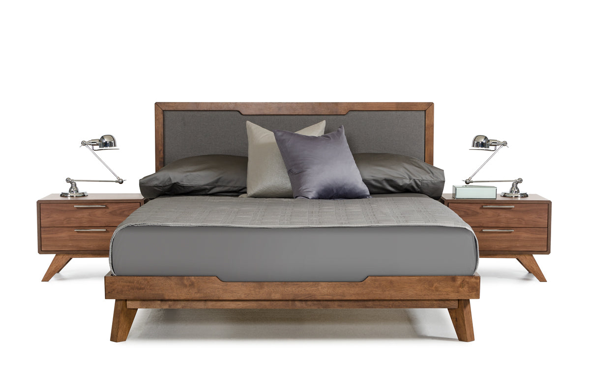 Queen Nova Domus Soria Modern Grey & Walnut Bed Model VGMABR-32-BED-Q