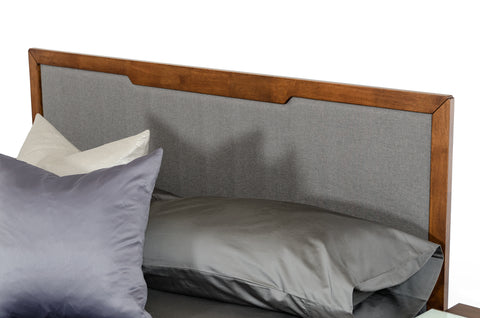 Nova Domus Soria Mid Century Grey & Walnut Bed Model VGMABR-32-BED