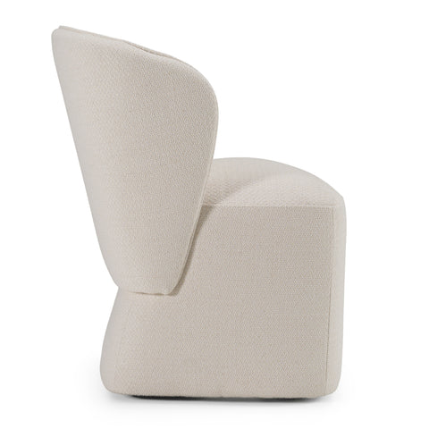 Modrest Souza Modern Beige Fabric Swivel Dining Chair Model VGKK-KF.Y1256-BGE