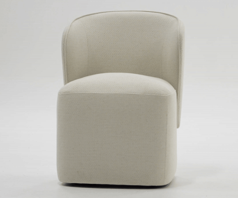Modrest Souza Modern Beige Fabric Swivel Dining Chair Model VGKK-KF.Y1256-BGE
