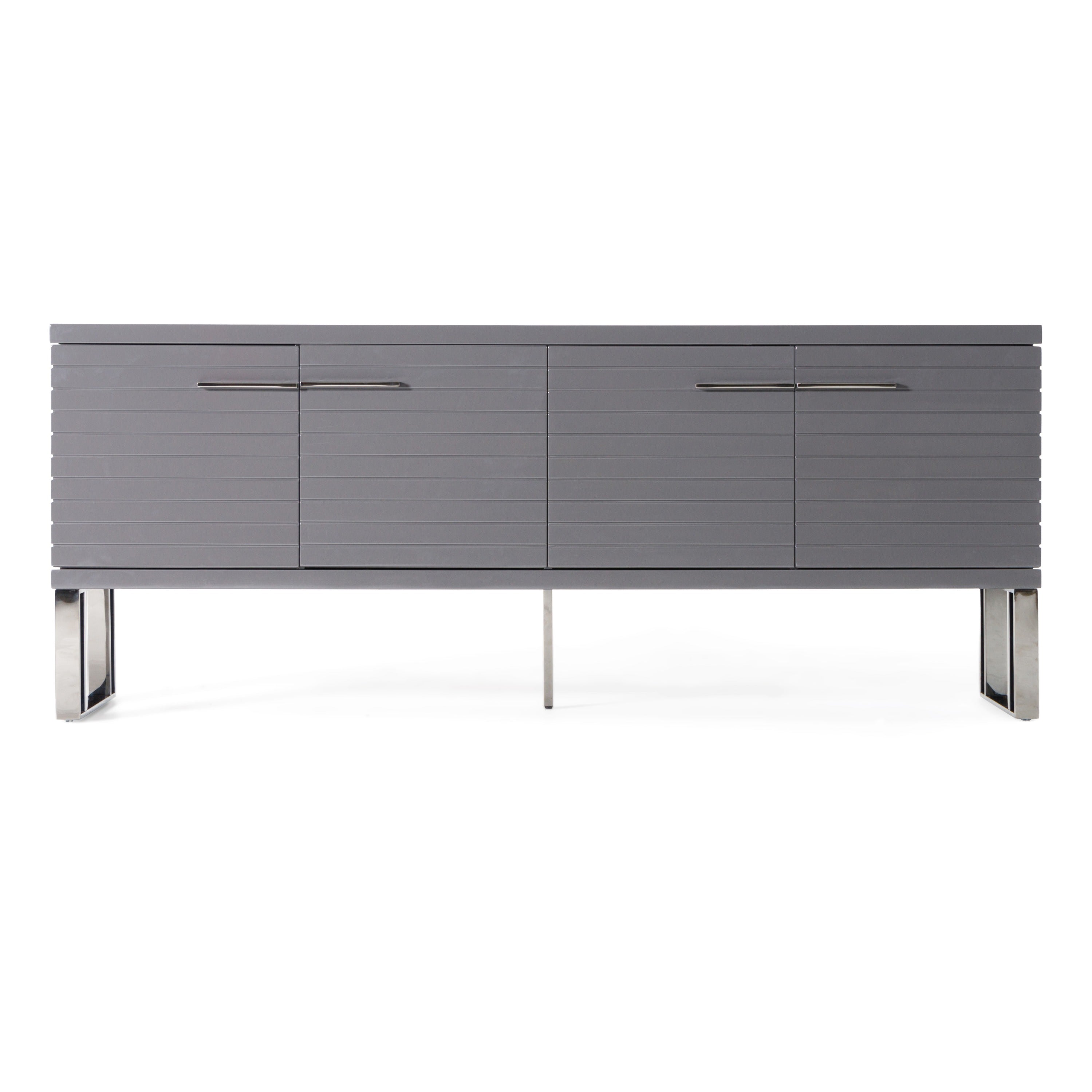 Modrest Splendor Grey High Gloss Slatted Buffet Model VGVCG20256-GRY-BUF