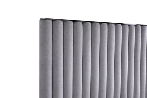 Modrest Splendor Silver & Grey Velvet Upholstered King Platform Bed Model VGVCBD20256-BED-EK