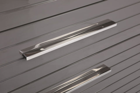 Modrest Splendor Grey High Gloss Slatted Chest Model VGVCJ20256-6H-GRY-CHEST