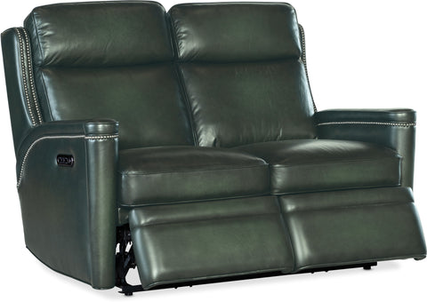 Hooker Furniture Living Room Hamilton Power Loveseat w/Power Headrest