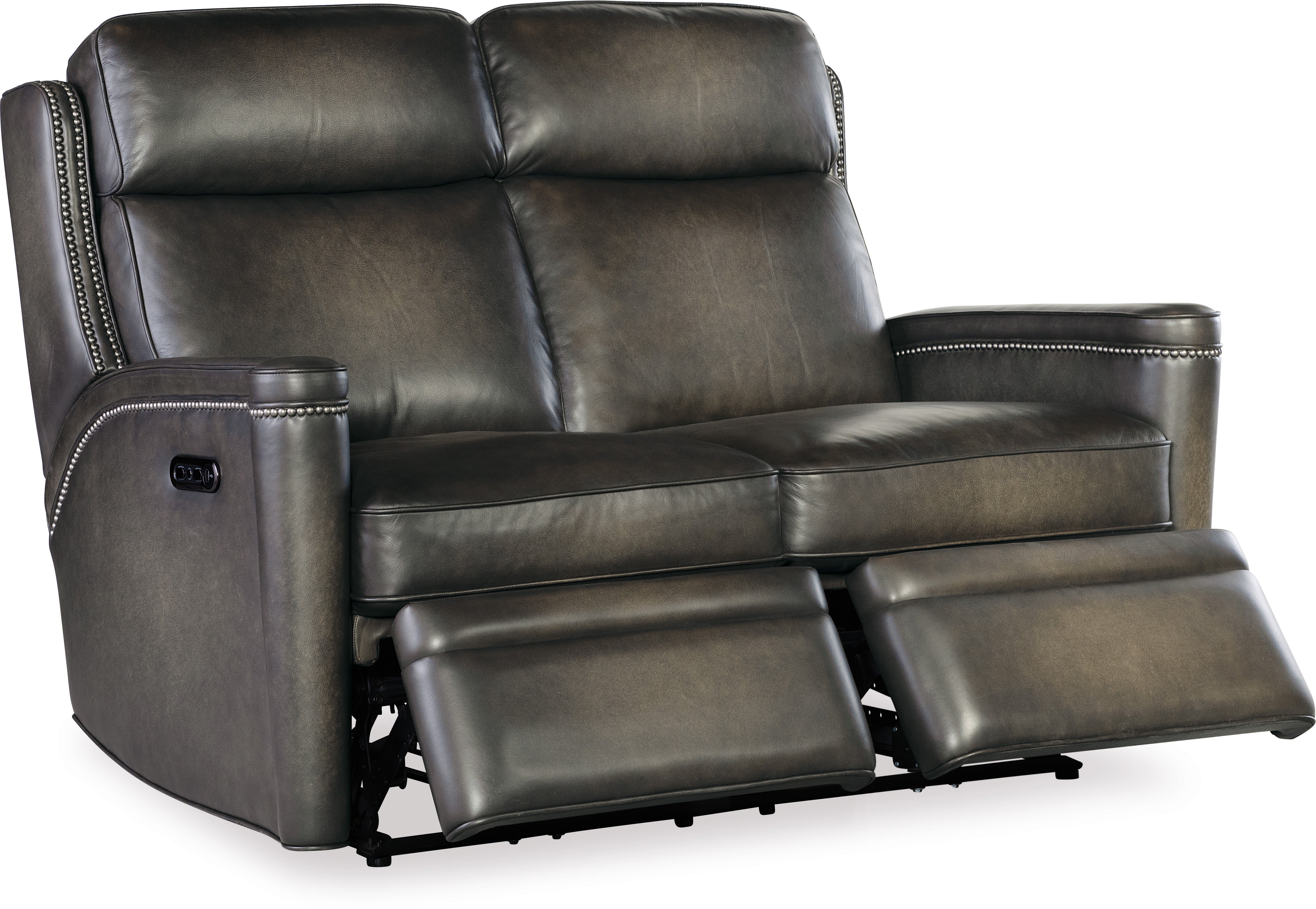 Hooker Furniture Living Room Hamilton Power Loveseat w/Power Headrest