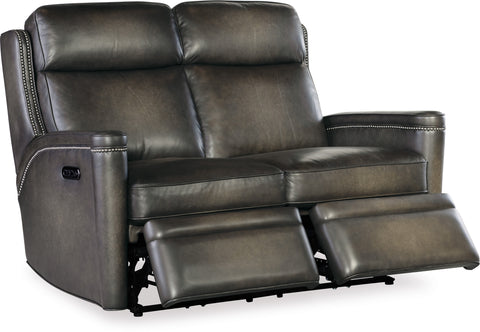 Hooker Furniture Living Room Hamilton Power Loveseat w/Power Headrest