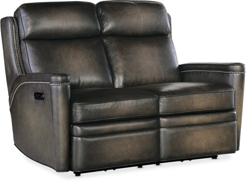 Hooker Furniture Living Room Hamilton Power Loveseat w/Power Headrest