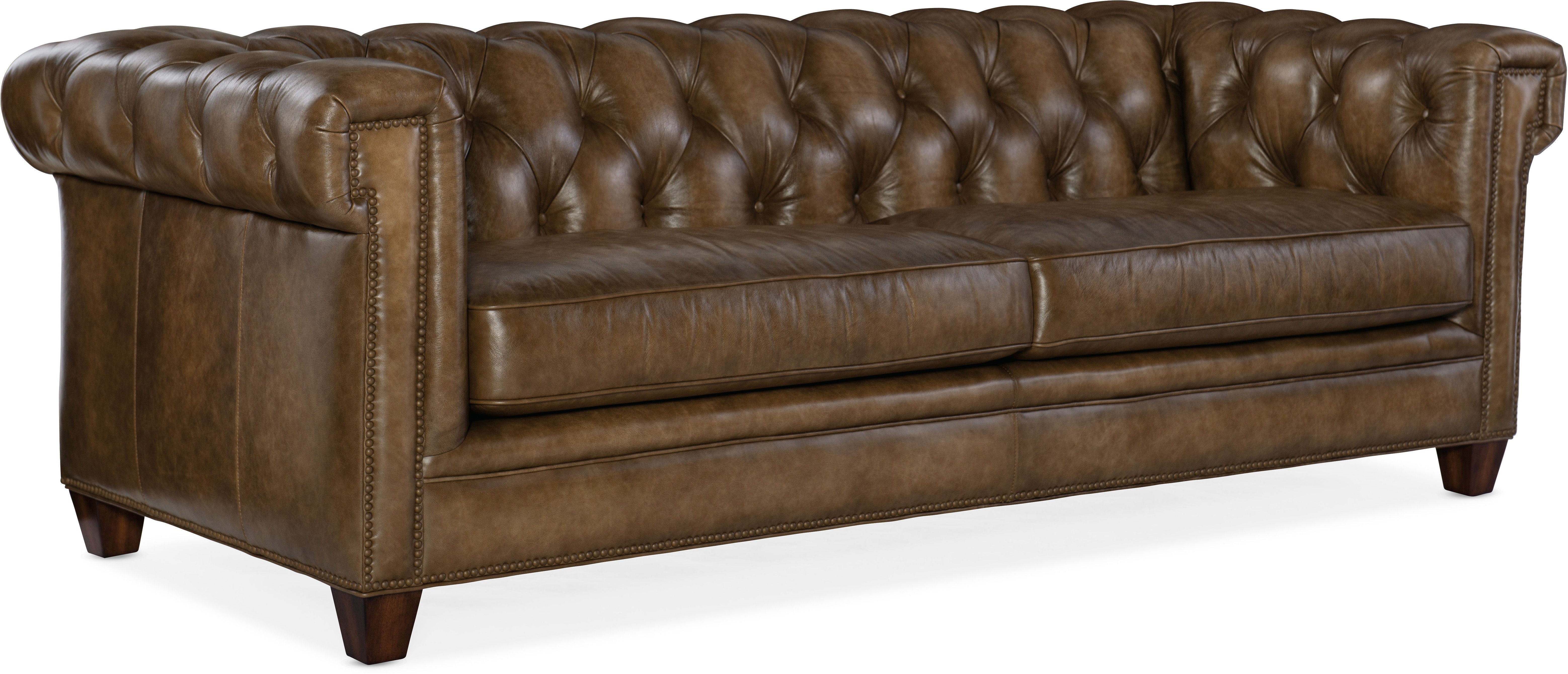 Hooker Furniture Living Room Chester Tufted Stationary Sofa