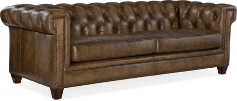 Hooker Furniture Living Room Chester Tufted Stationary Sofa