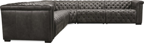 Hooker Furniture Living Room Savion Grandier 5 pc Sectional w/2 PWR Recline PWR Headrest