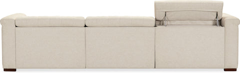 Hooker Furniture Living Room Savion Deux 3 Seat Sofa with Two Power Recliners and Three Power Headrests