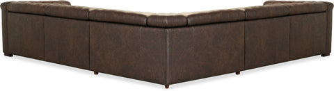 Hooker Furniture Living Room Savion Deux 5 Seat Sectional with Four Power Recliners and Six Power Headrests