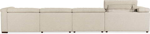 Hooker Furniture Living Room Savion Deux 6 Seat Sectional with Three Power Recliners and Seven Power Headrests