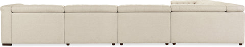 Hooker Furniture Living Room Savion Deux 6 Seat Sectional with Four Power Recliners and Seven Power Headrests