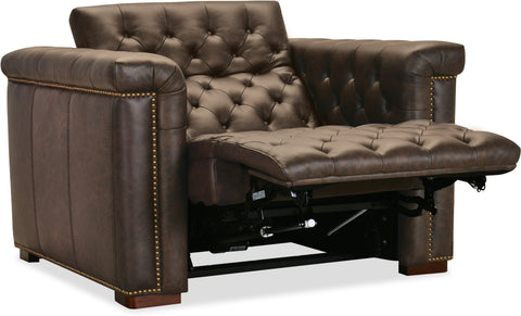 Hooker Furniture Living Room Savion Deux Power Recliner with Power Headrest