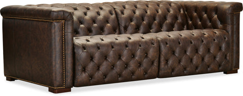 Hooker Furniture Living Room Savion Deux 6 Seat Sectional with Four Power Recliners and Seven Power Headrests