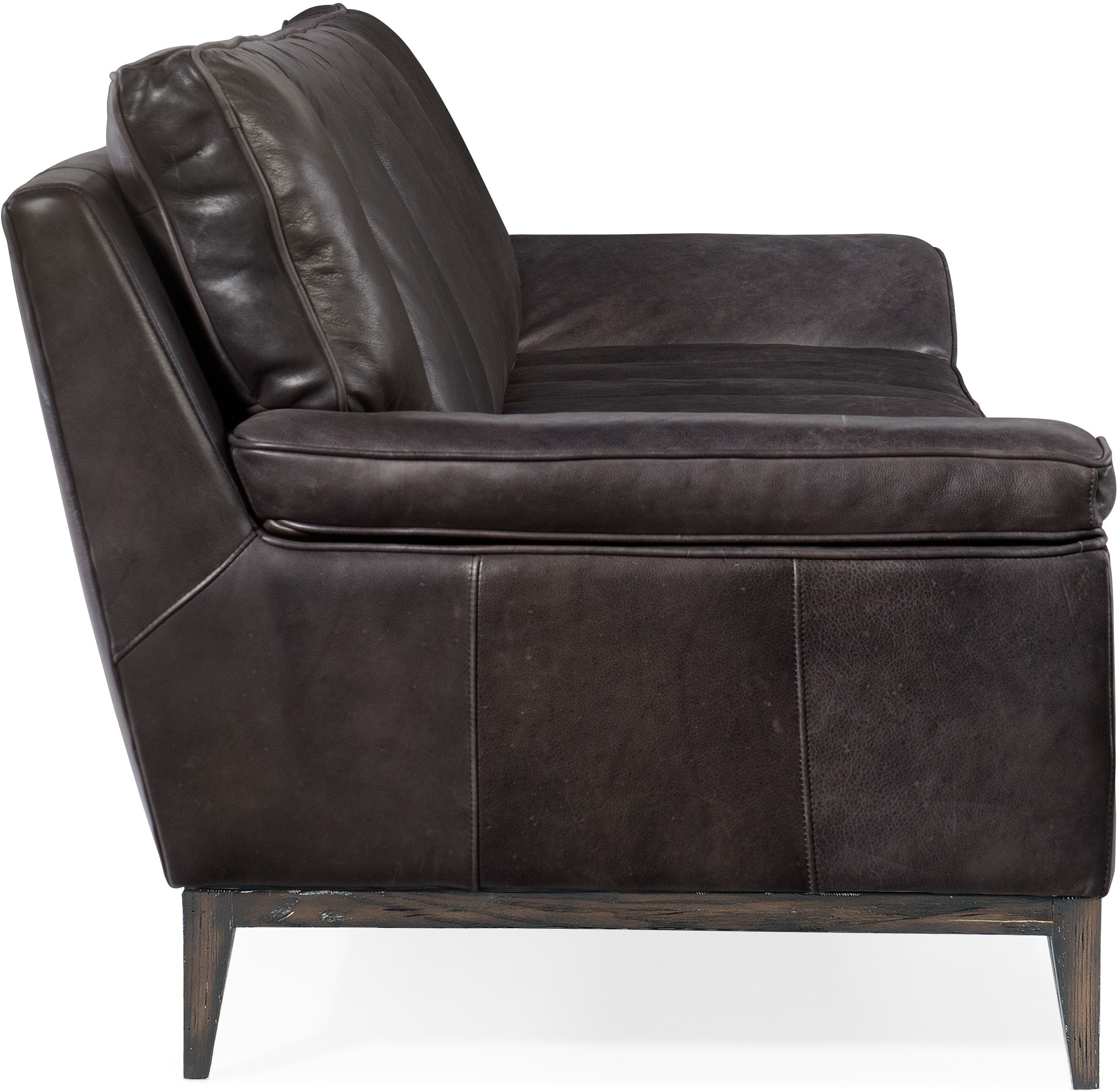 Hooker Furniture Living Room Kandor Leather Stationary Sofa