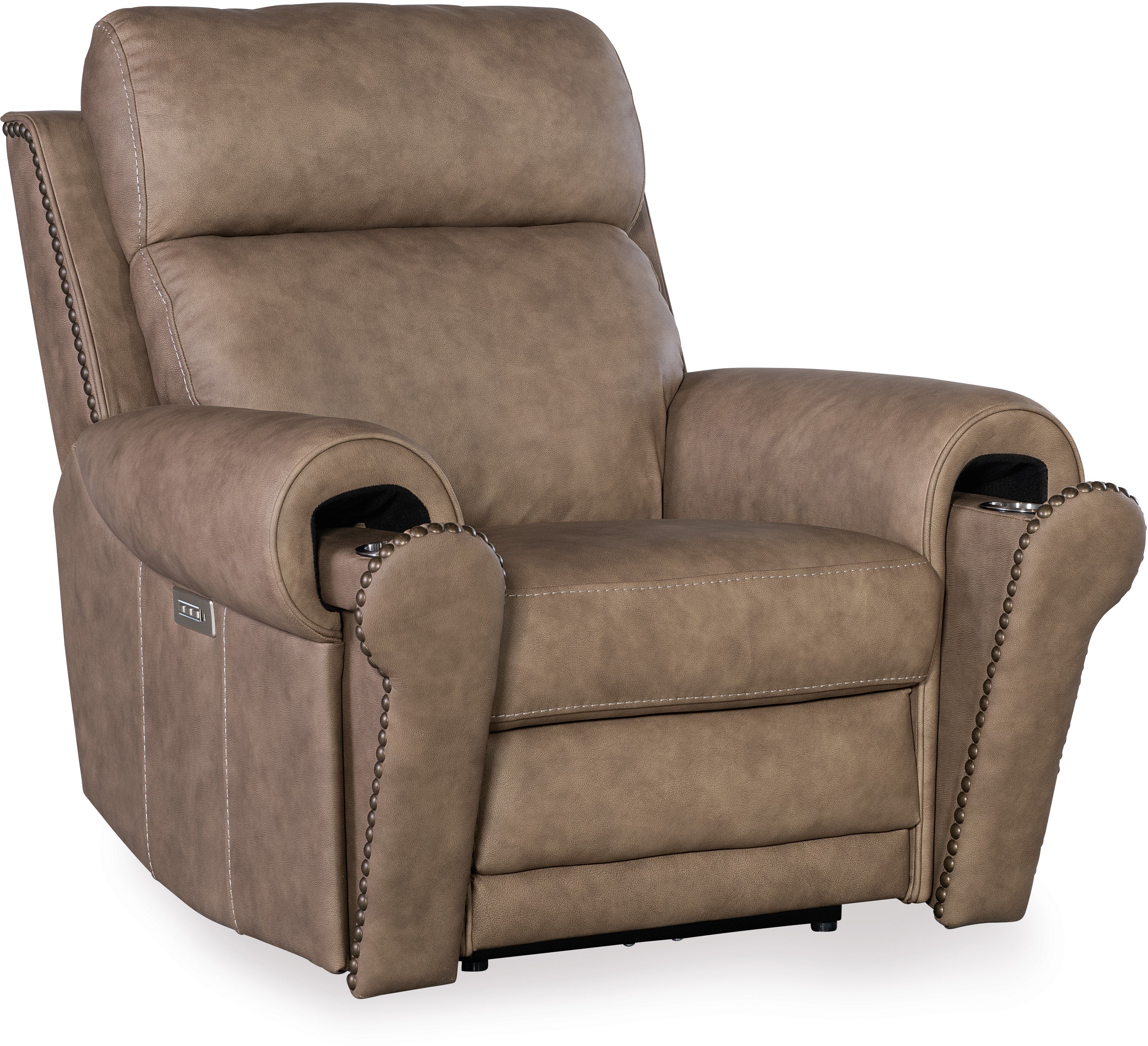 Hooker Furniture Living Room Duncan Power Recliner w/Power Headrest & Lumbar