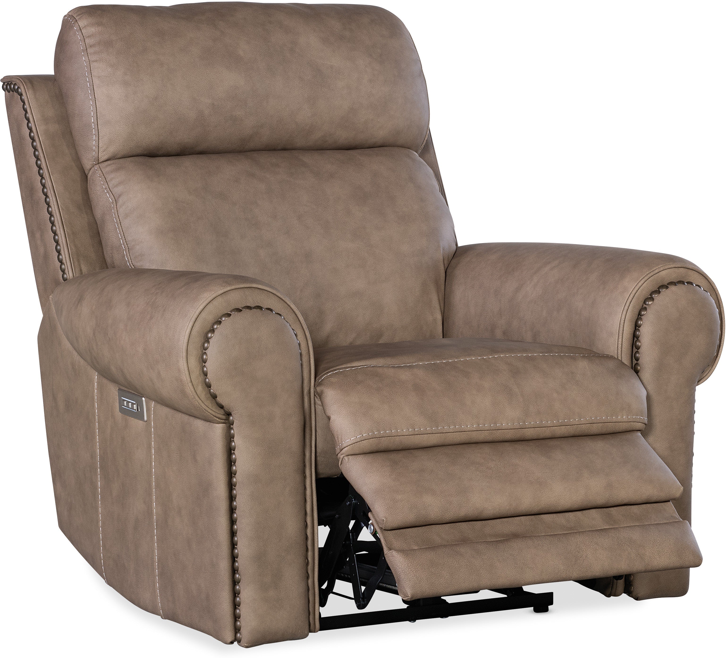 Hooker Furniture Living Room Duncan Power Recliner w/Power Headrest & Lumbar