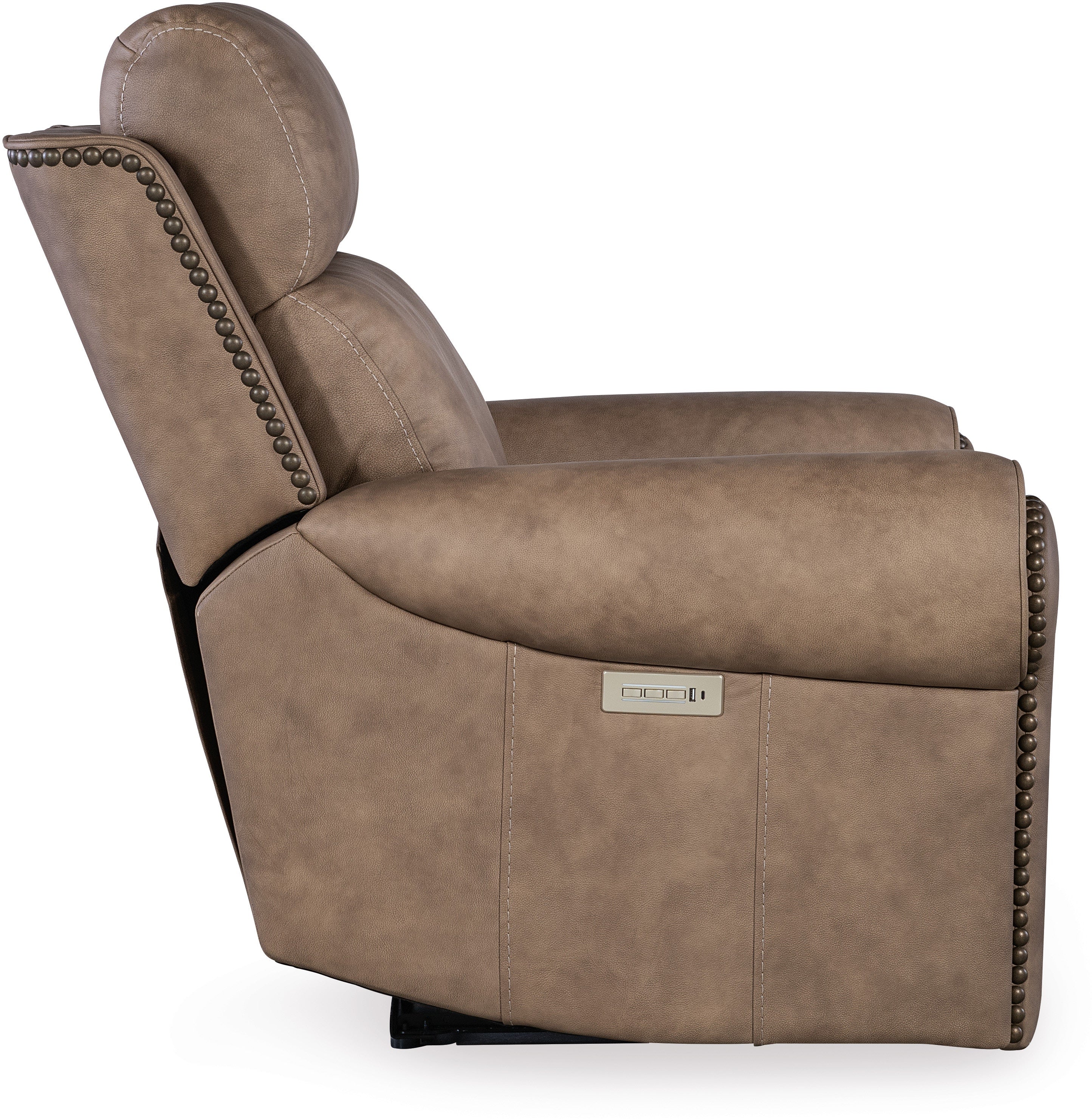 Hooker Furniture Living Room Duncan Power Recliner w/Power Headrest & Lumbar