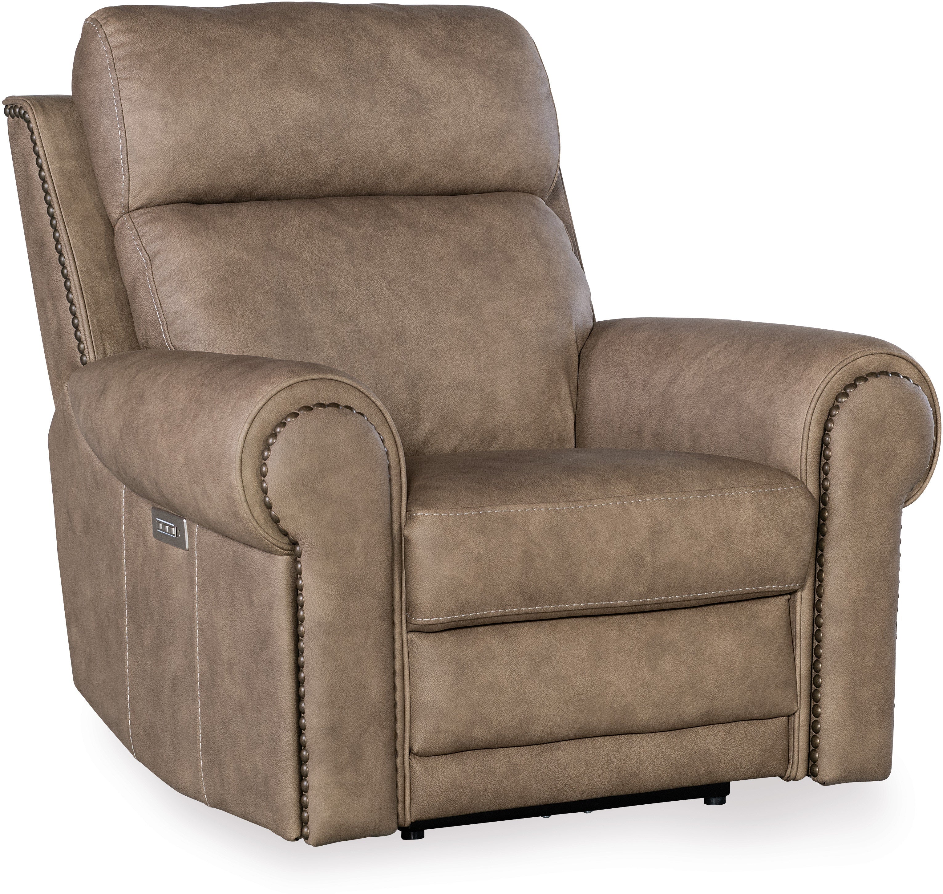 Hooker Furniture Living Room Duncan Power Recliner w/Power Headrest & Lumbar