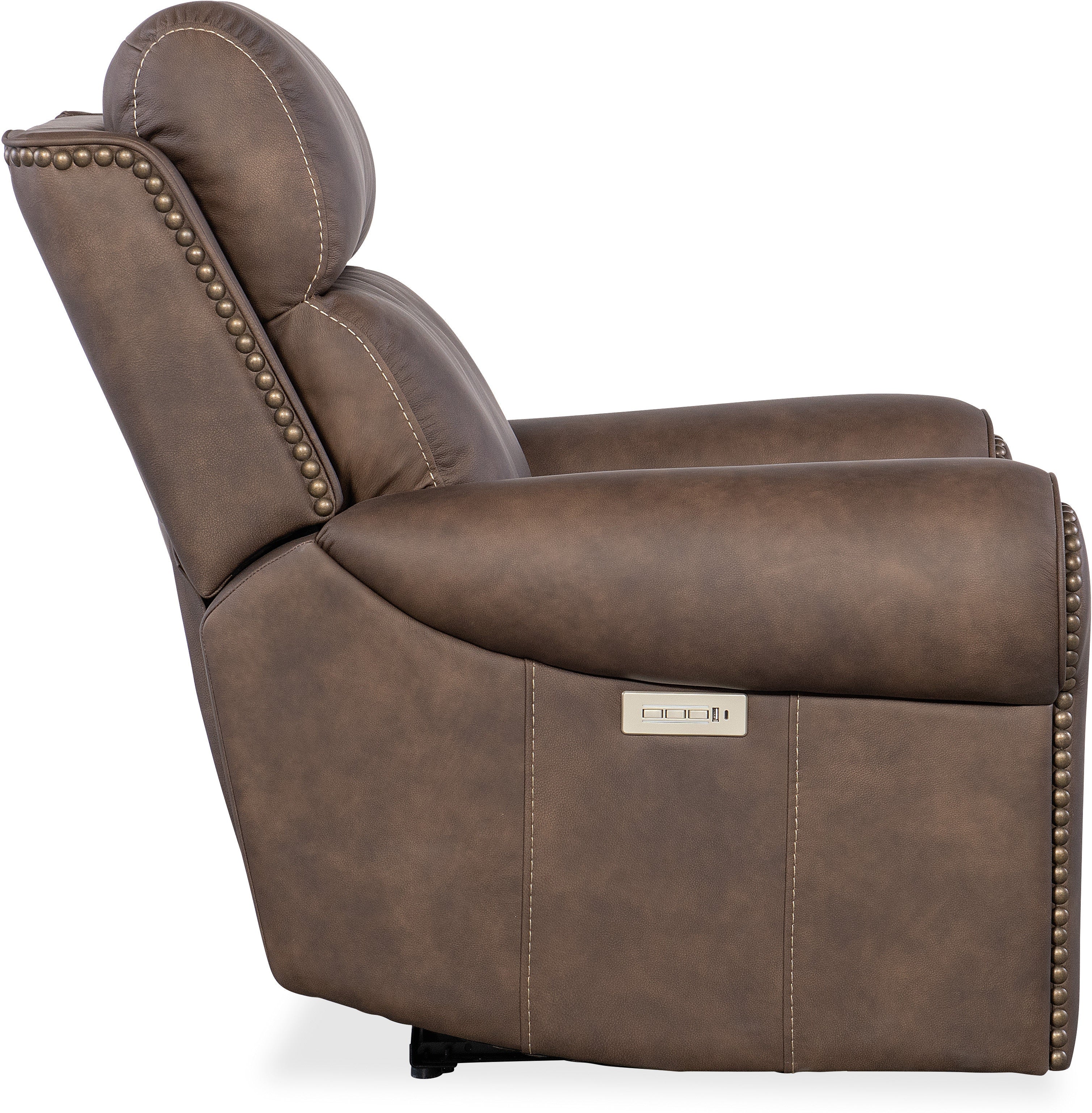 Hooker Furniture Living Room Duncan Power Recliner w/Power Headrest & Lumbar
