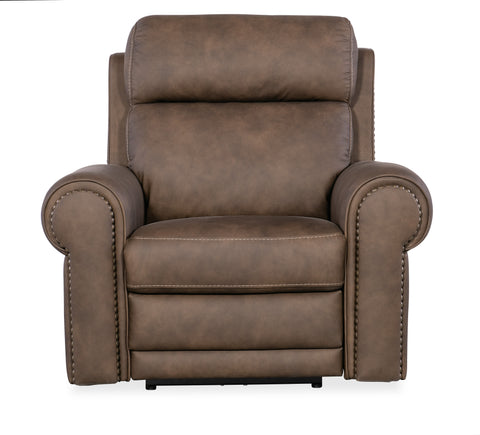 Hooker Furniture Living Room Duncan Power Recliner w/Power Headrest & Lumbar