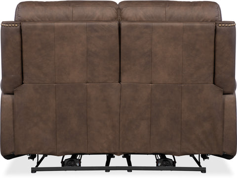 Hooker Furniture Living Room Duncan Power Loveseat w/Power Headrest & Lumbar