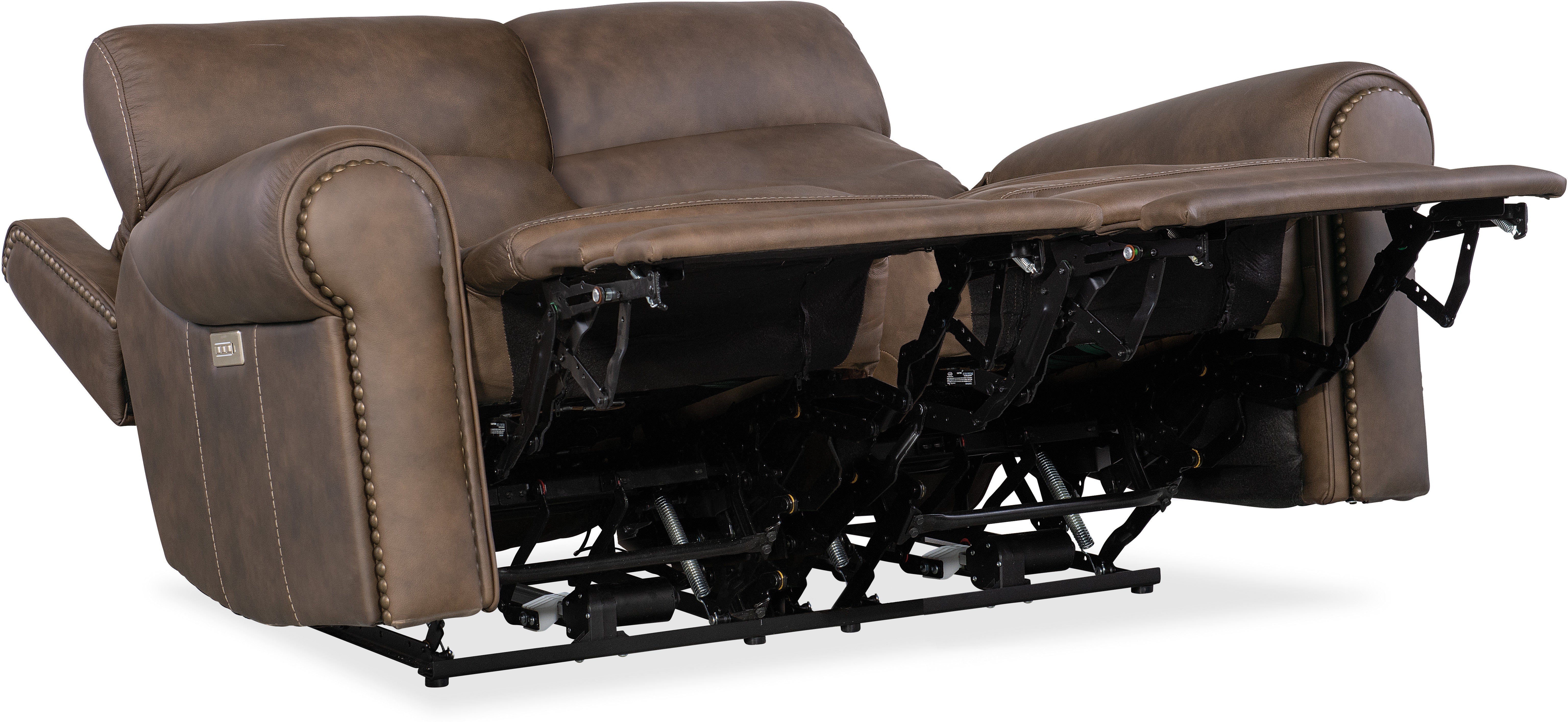 Hooker Furniture Living Room Duncan Power Loveseat w/Power Headrest & Lumbar