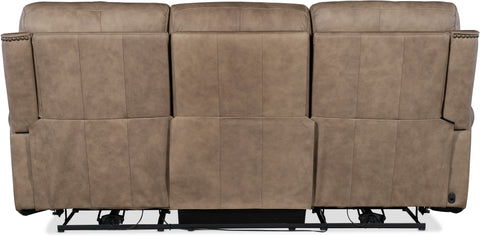 Hooker Furniture Living Room Duncan Power Sofa w/Power Headrest & Lumbar