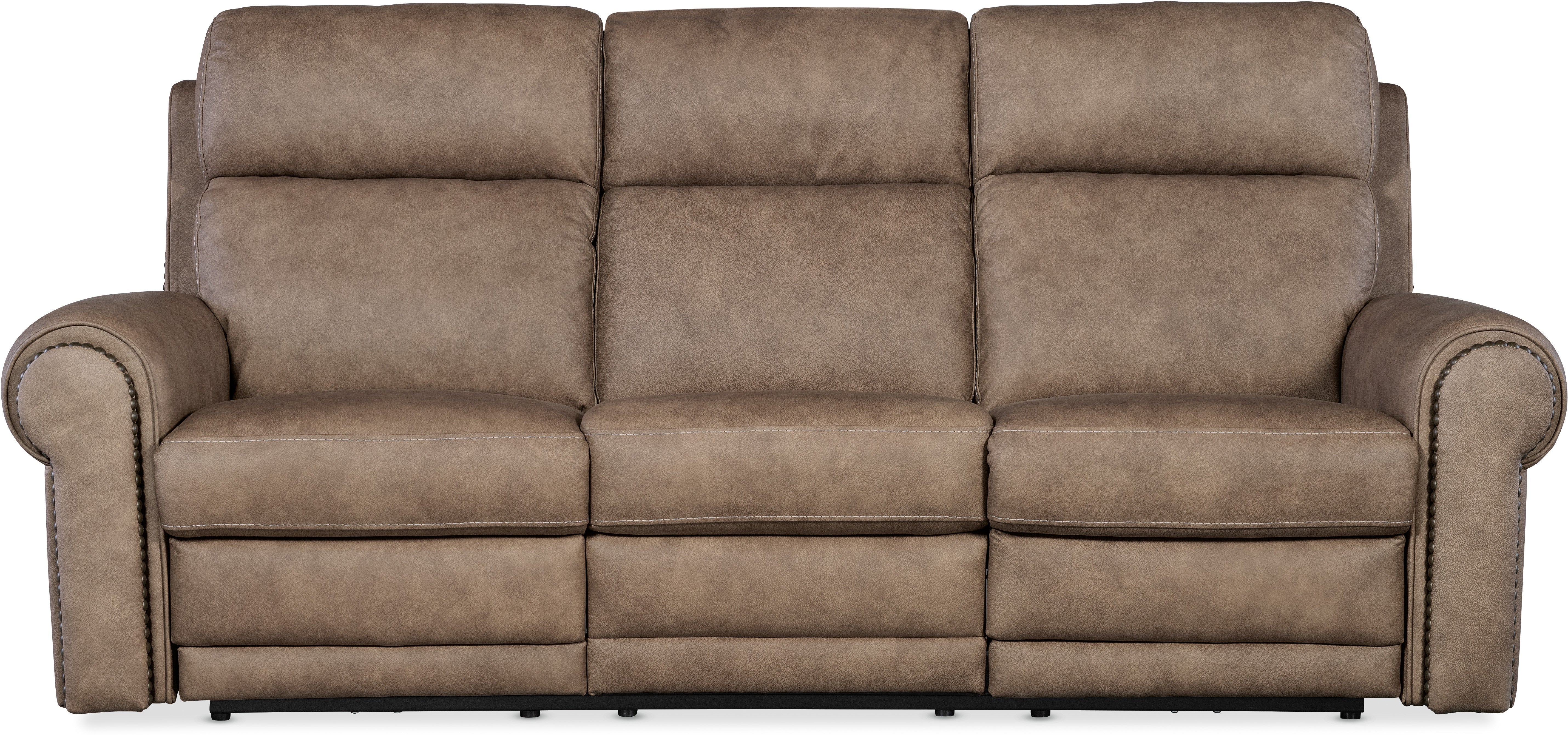 Hooker Furniture Living Room Duncan Power Sofa w/Power Headrest & Lumbar