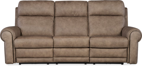 Hooker Furniture Living Room Duncan Power Sofa w/Power Headrest & Lumbar