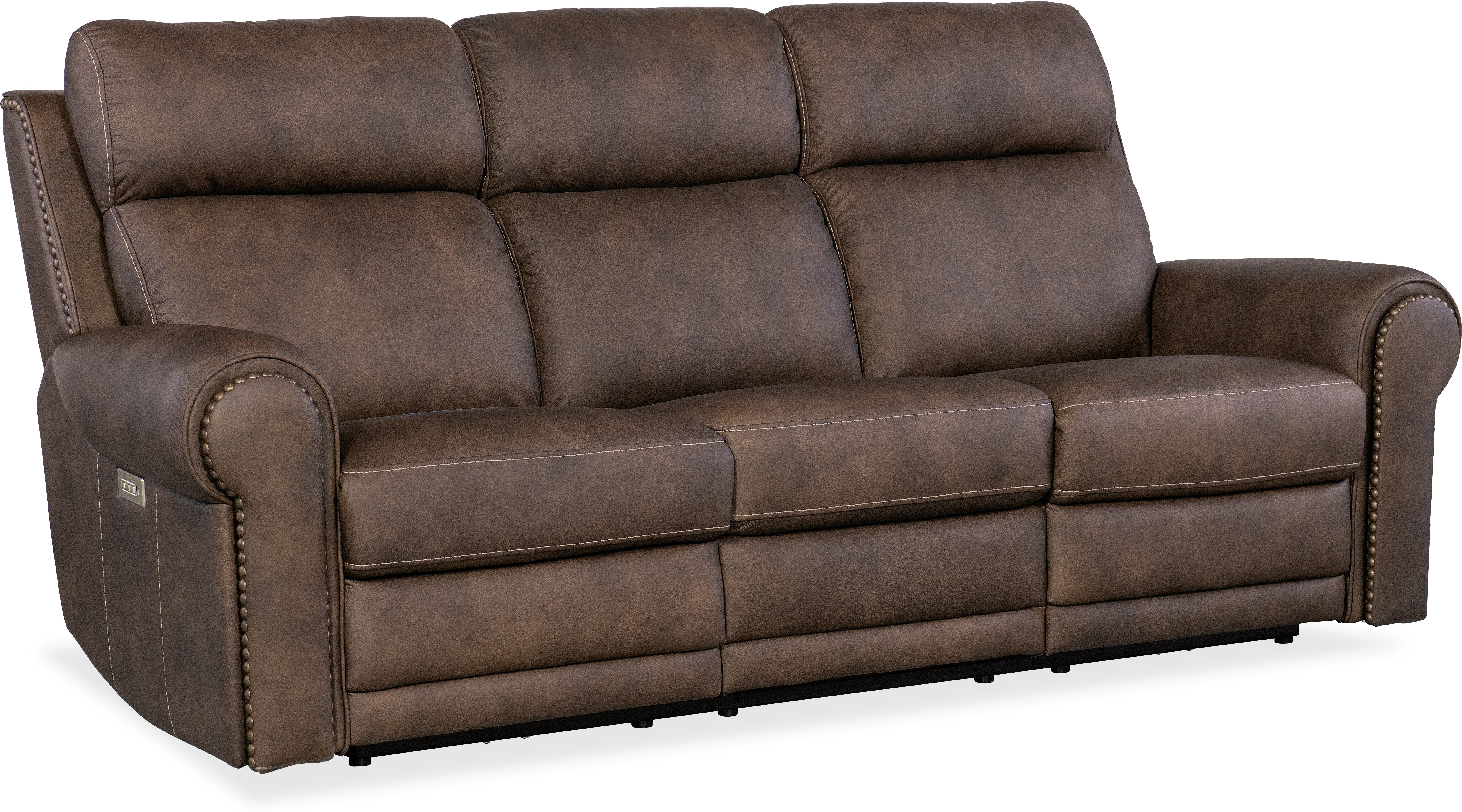 Hooker Furniture Living Room Duncan Power Sofa w/Power Headrest & Lumbar