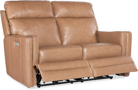 Hooker Furniture Living Room Twain Zero Gravity Power Loveseat with Power Headrest and Lumbar