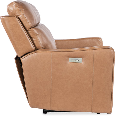 Hooker Furniture Living Room Twain Zero Gravity Power Loveseat with Power Headrest and Lumbar