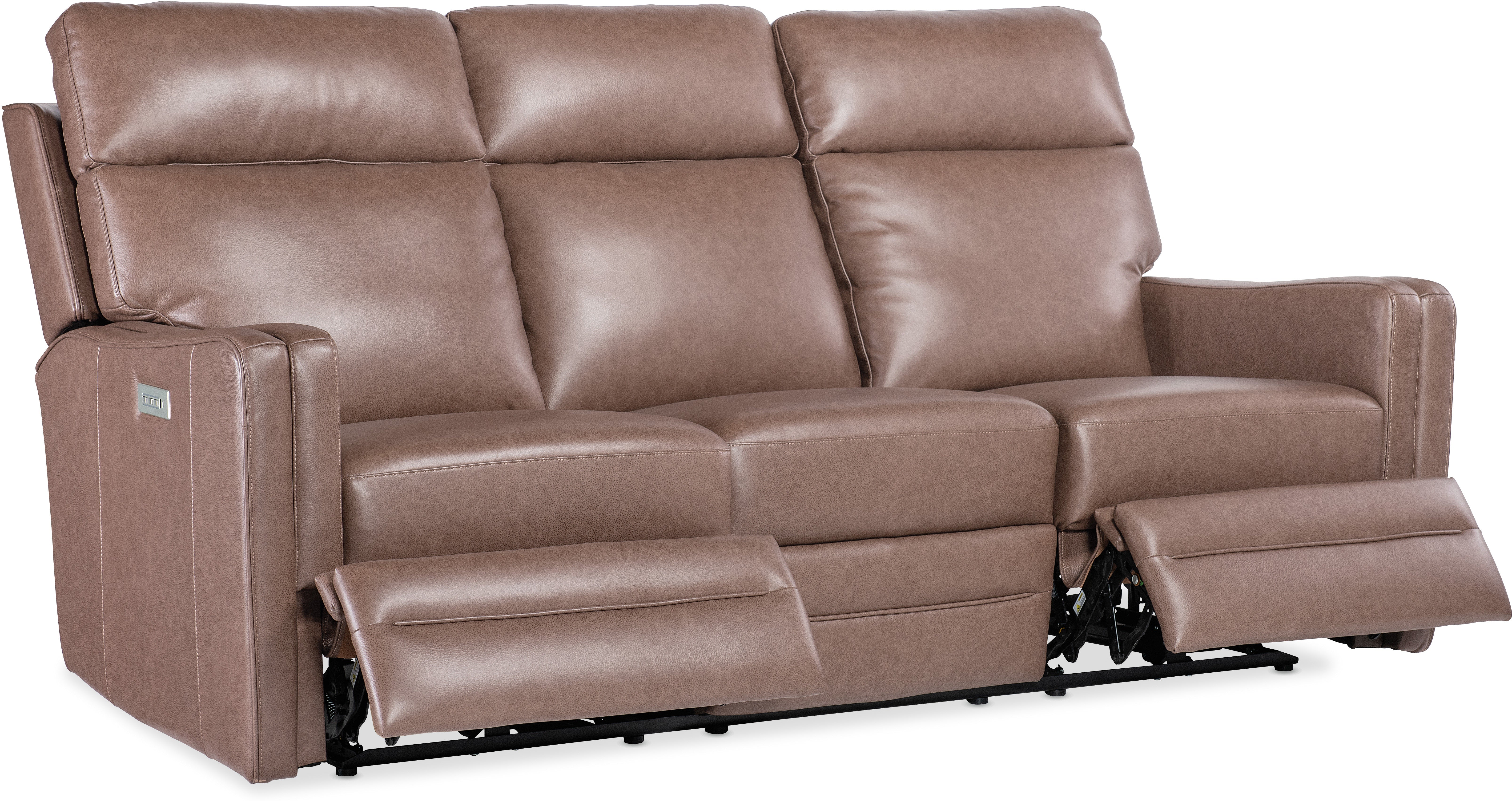 Hooker Furniture Living Room Twain Zero Gravity Power Sofa with Power Headrest and Lumbar
