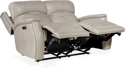 Hooker Furniture Living Room Rhea Zero Gravity Power Recline Loveseat with Power Headrest