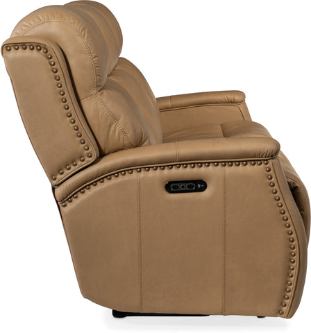 Hooker Furniture Living Room Rhea Zero Gravity Power Recline Sofa with Power Headrest