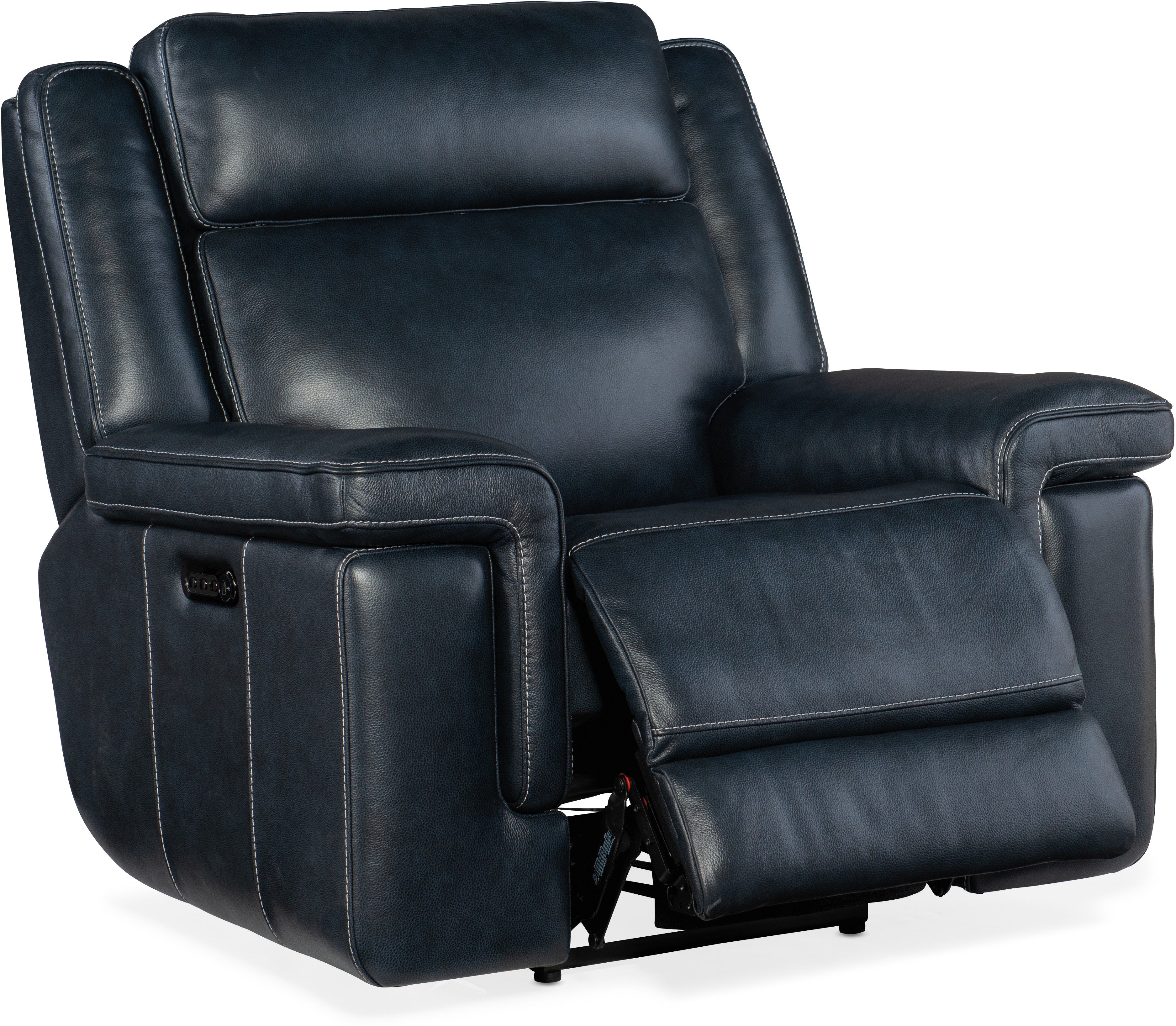 Hooker Furniture Living Room Montel Lay Flat Power Recliner with Power Headrest & Lumbar