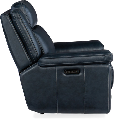 Hooker Furniture Living Room Montel Lay Flat Power Recliner with Power Headrest & Lumbar