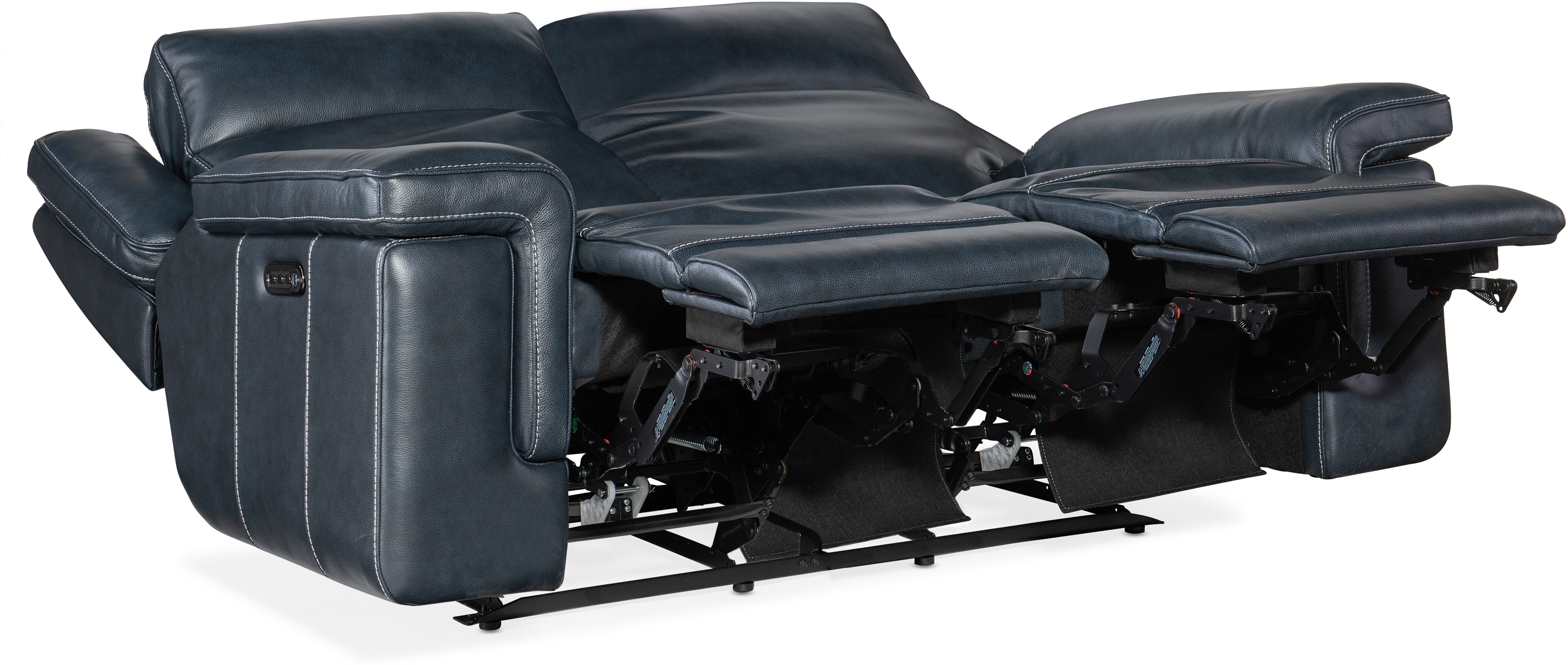 Hooker Furniture Living Room Montel Lay Flat Power Loveseat with Power Headrest & Lumbar