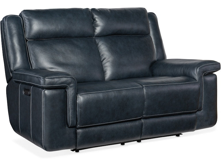 Hooker Furniture Living Room Montel Lay Flat Power Loveseat with Power Headrest & Lumbar